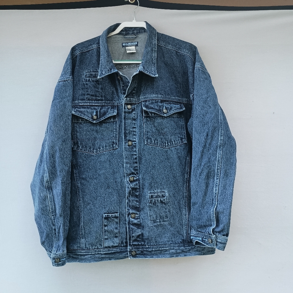 MOJEANS by Maurice Malone Blue denim jean jacket size 3XL